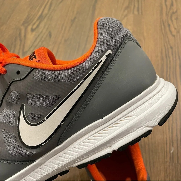 Nike Downshifter 6 Running Shoes Grey/Orange Mens 13 684652-005 - Picture 9 of 13